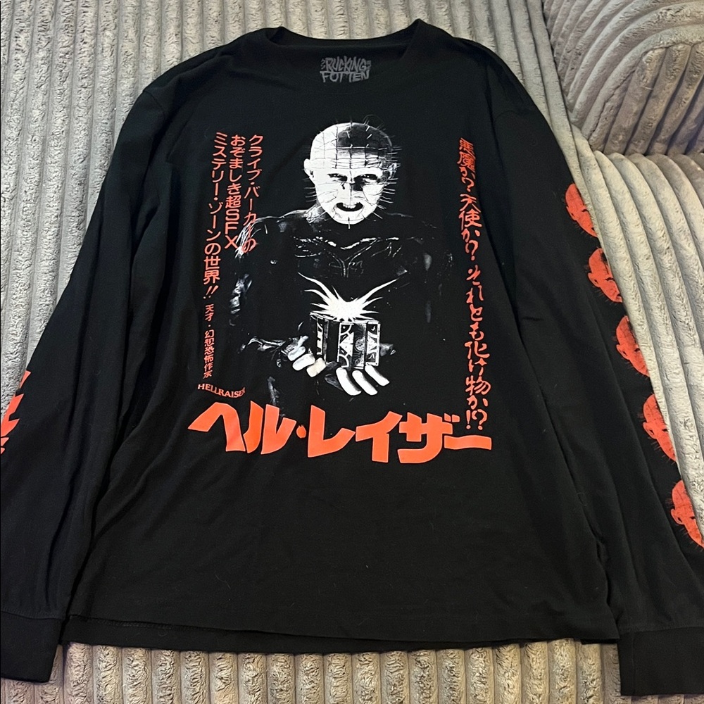 Hellraiser Black Graphic Long Sleeve Tee